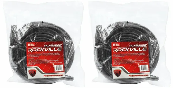 Микрофонный кабель Rockville RCXFM100P-B Black 30.5 м (2 штуки)