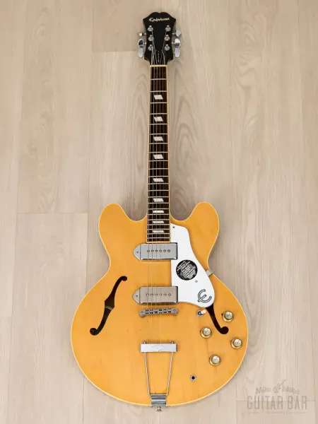 Электрогитара полуакустическая Epiphone Elitist 1965 Casino P90 Natural w/case Japan 2009