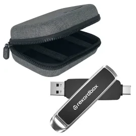 AlphaTheta SDDDE1-1T00-GR46 Sandisk DJ Flash Drive with Case Package