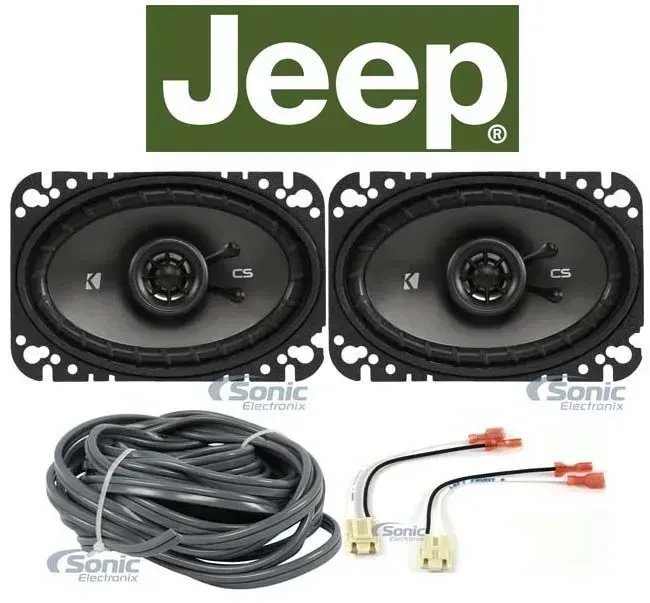Автодинамики для Jeep Wrangler 1987–1995 Kicker 43CSC464 TC4SW1625 MET-721002 4x6" (набор), передние