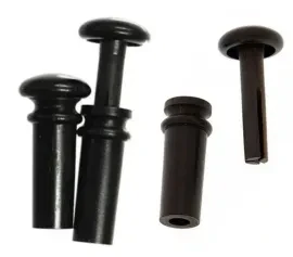 VE11E Пуговица для скрипки, разборная, черное дерево, WBO