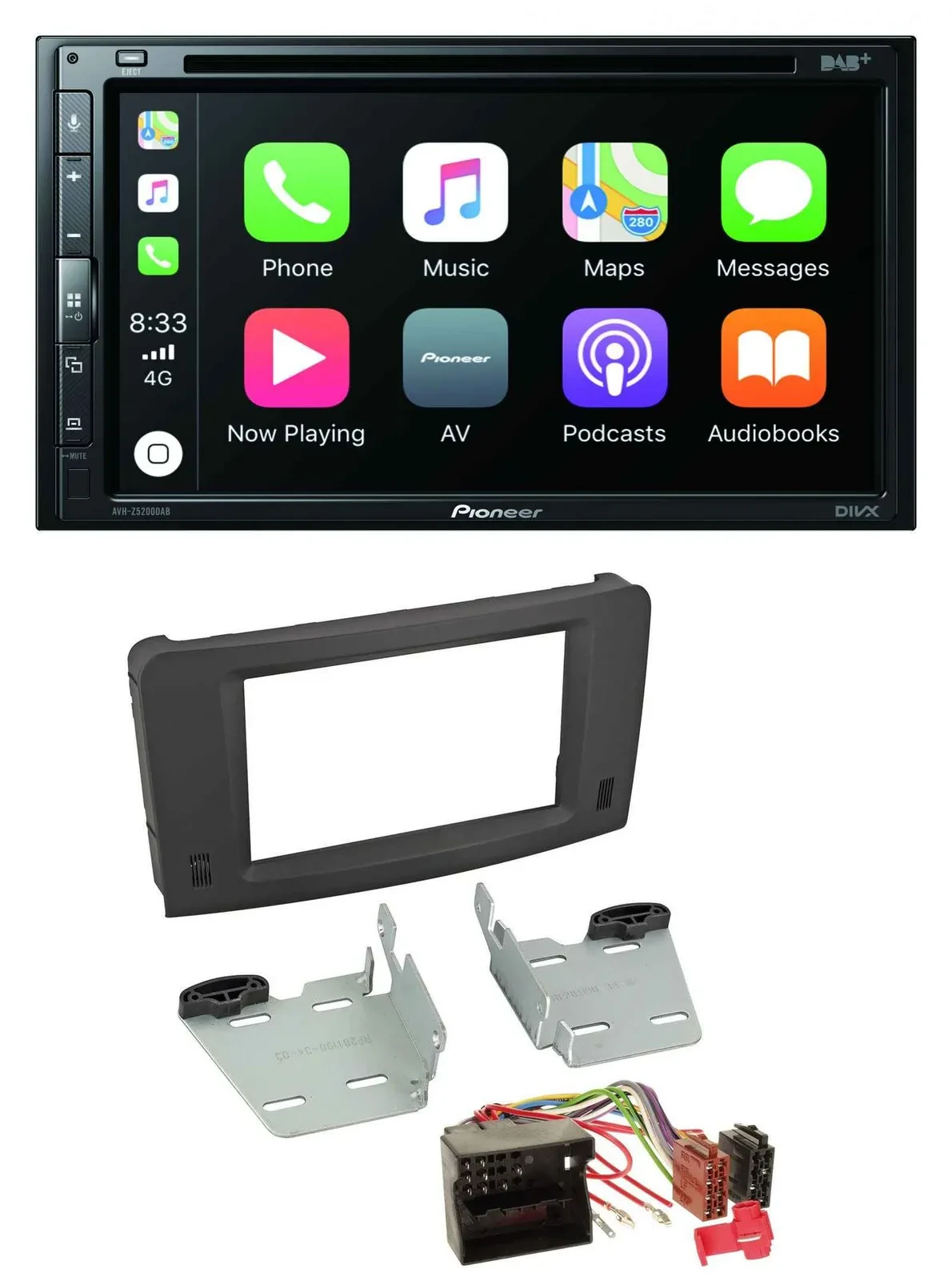 Pioneer DVD 2DIN MP3 DAB Bluetooth USB Autoradio für Mercedes M-Klasse W164 05-1