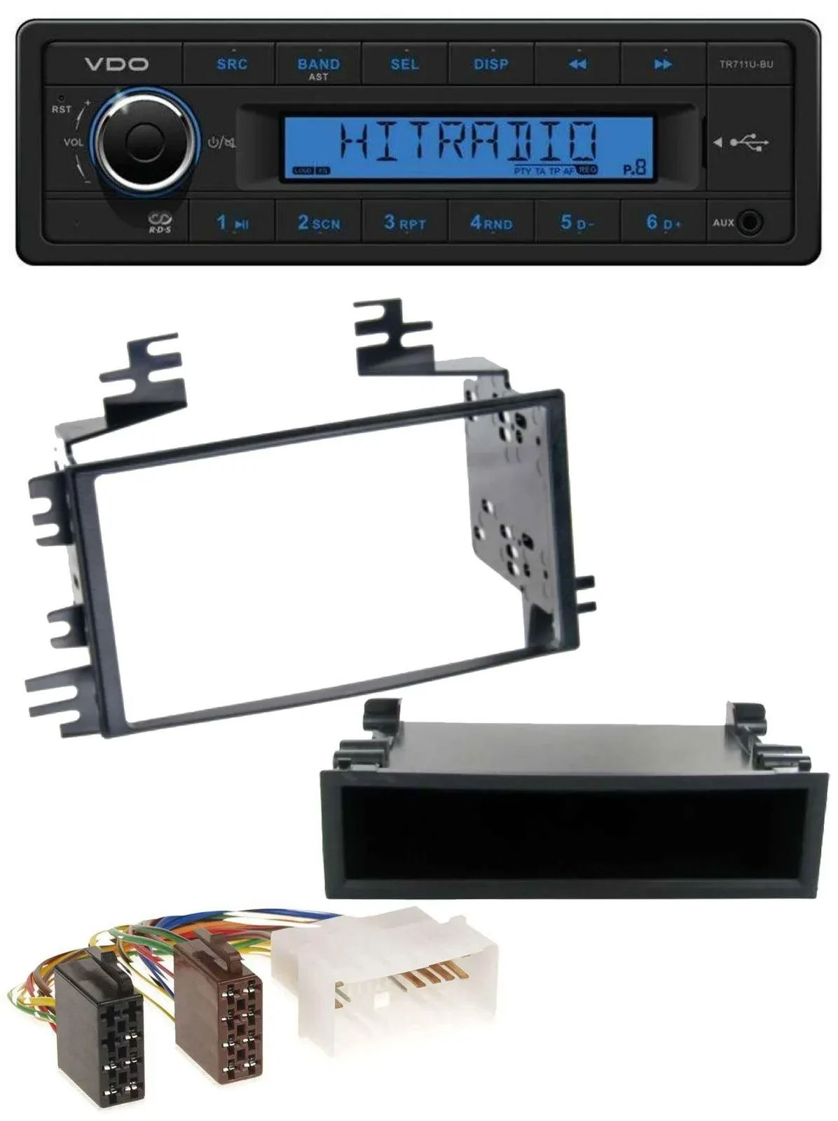 VDO AUX 1DIN MP3 USB Autoradio für Kia Rio Hyundai Accent 2006-2011