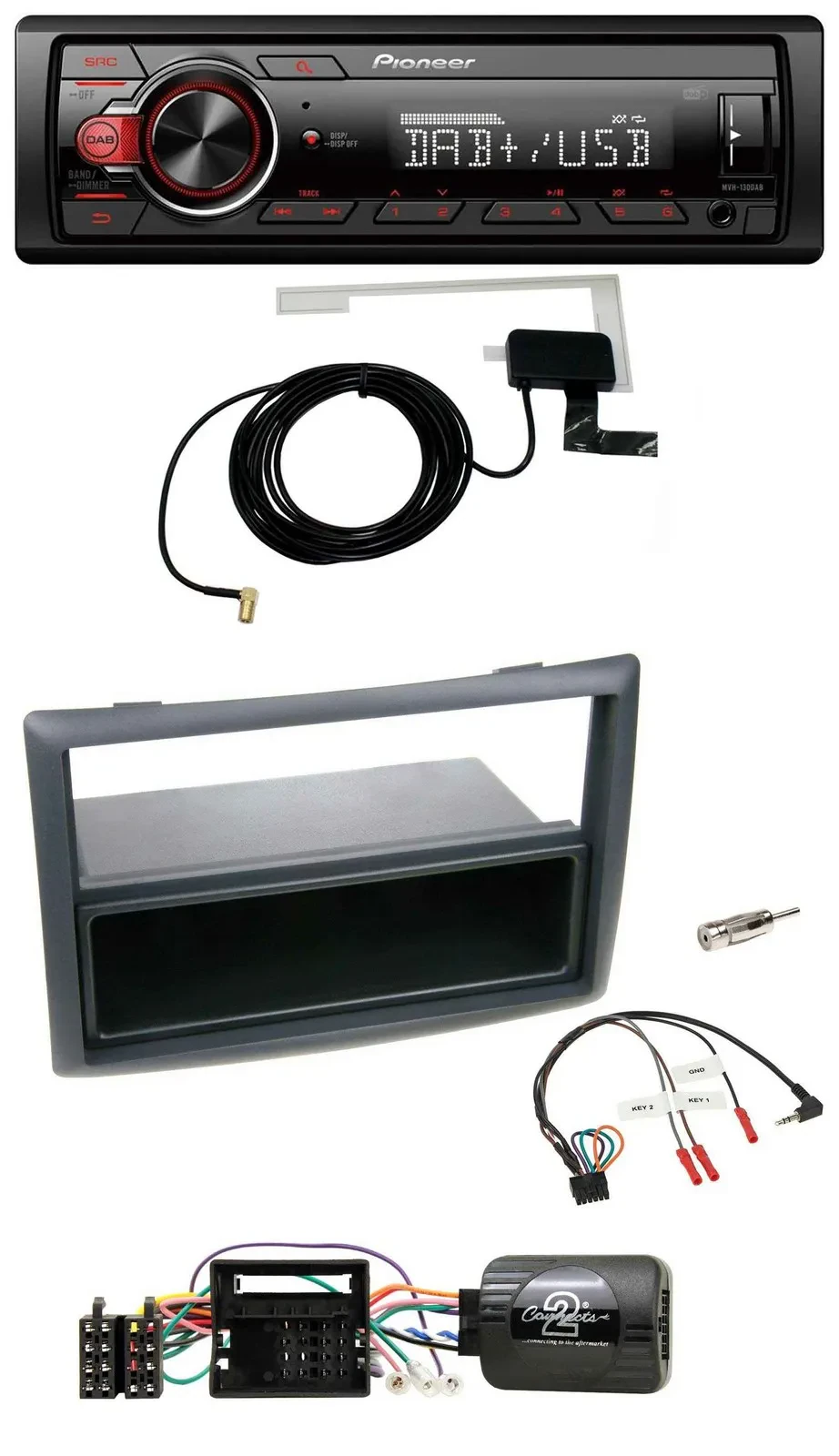 Автомагнитола Pioneer 1 DIN MP3 DAB USB для Renault Megane 2009–2012