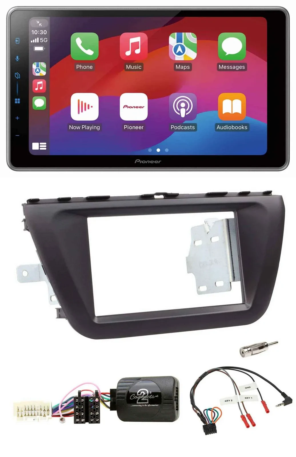 Pioneer Lenkrad USB DAB Bluetooth 2DIN Autoradio für Suzuki SX4 ab 2013