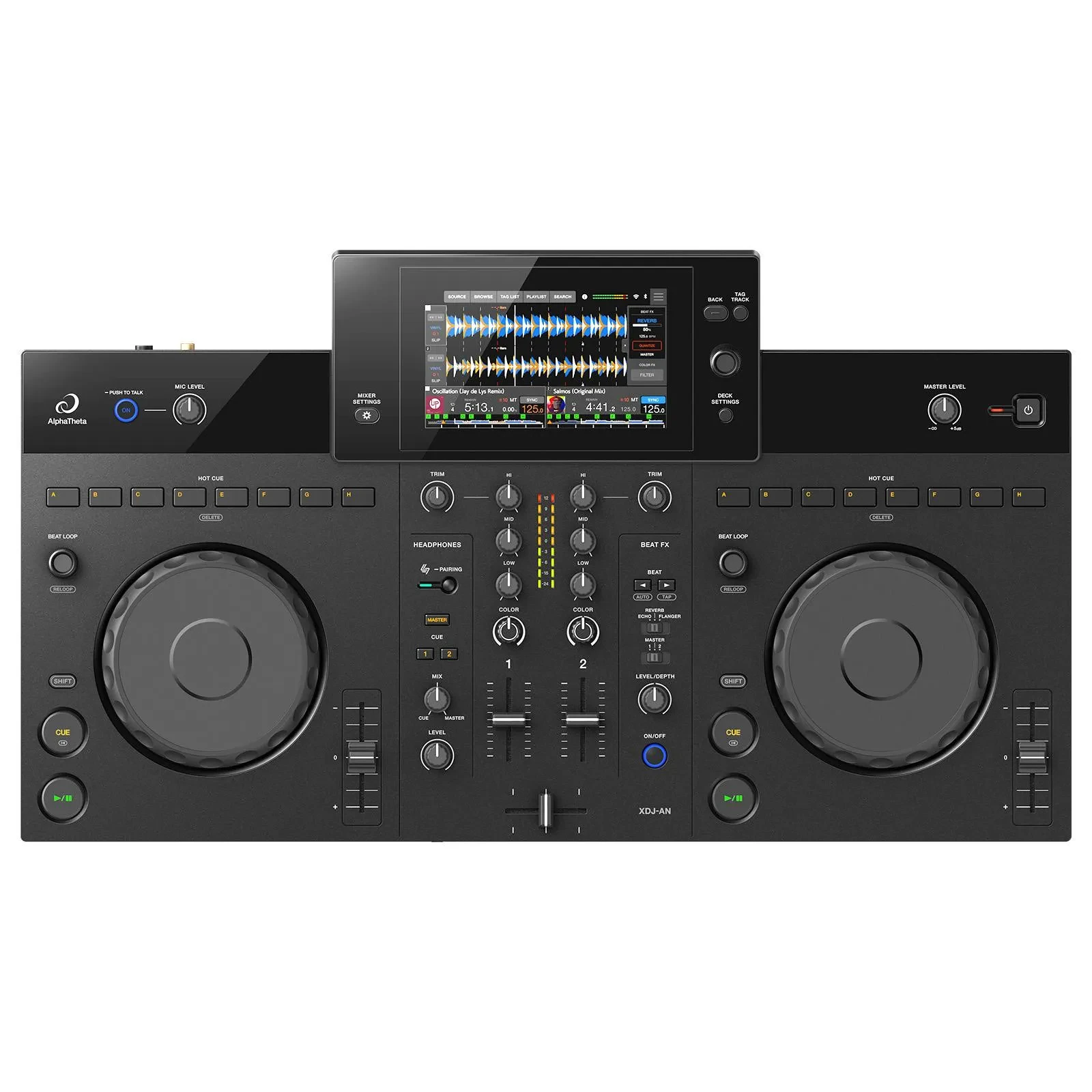 AlphaTheta XDJ-AN 2-Channel DJ System with Black Flight Case Package