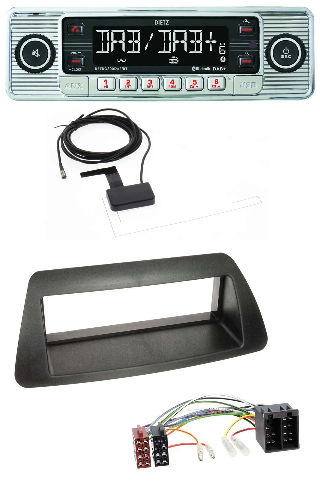 Dietz Bluetooth USB MP3 DAB Autoradio für Fiat Bravo Brava Marea Marea-Weekend