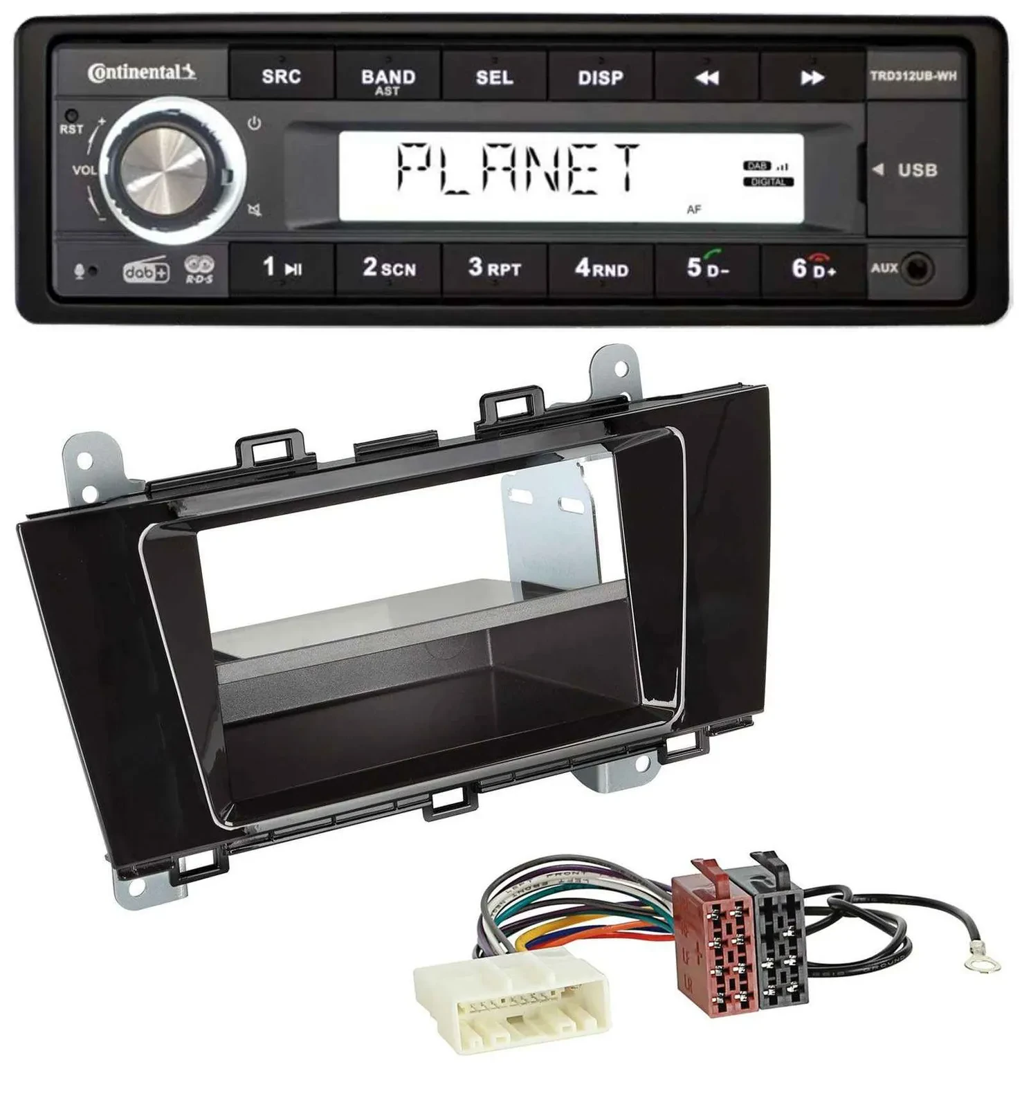 Continental USB 1DIN AUX DAB MP3 Autoradio für Subaru Outback (ab 2015)