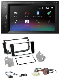 Автомагнитола для Nissan Micra (с 2017) Pioneer 2 DIN DAB, Bluetooth, USB, черный глянец