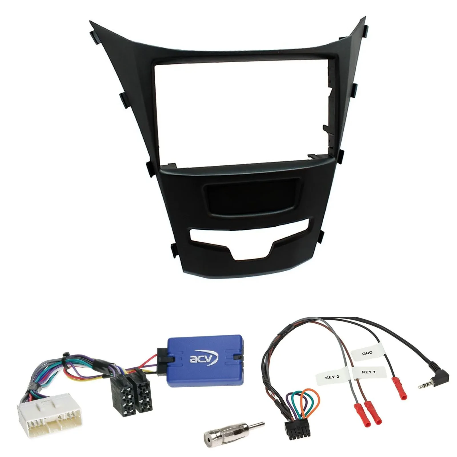 Установочный комплект для автомагнитолы Caraudio24 для SsangYong Korando (2 DIN, с 2013 года)