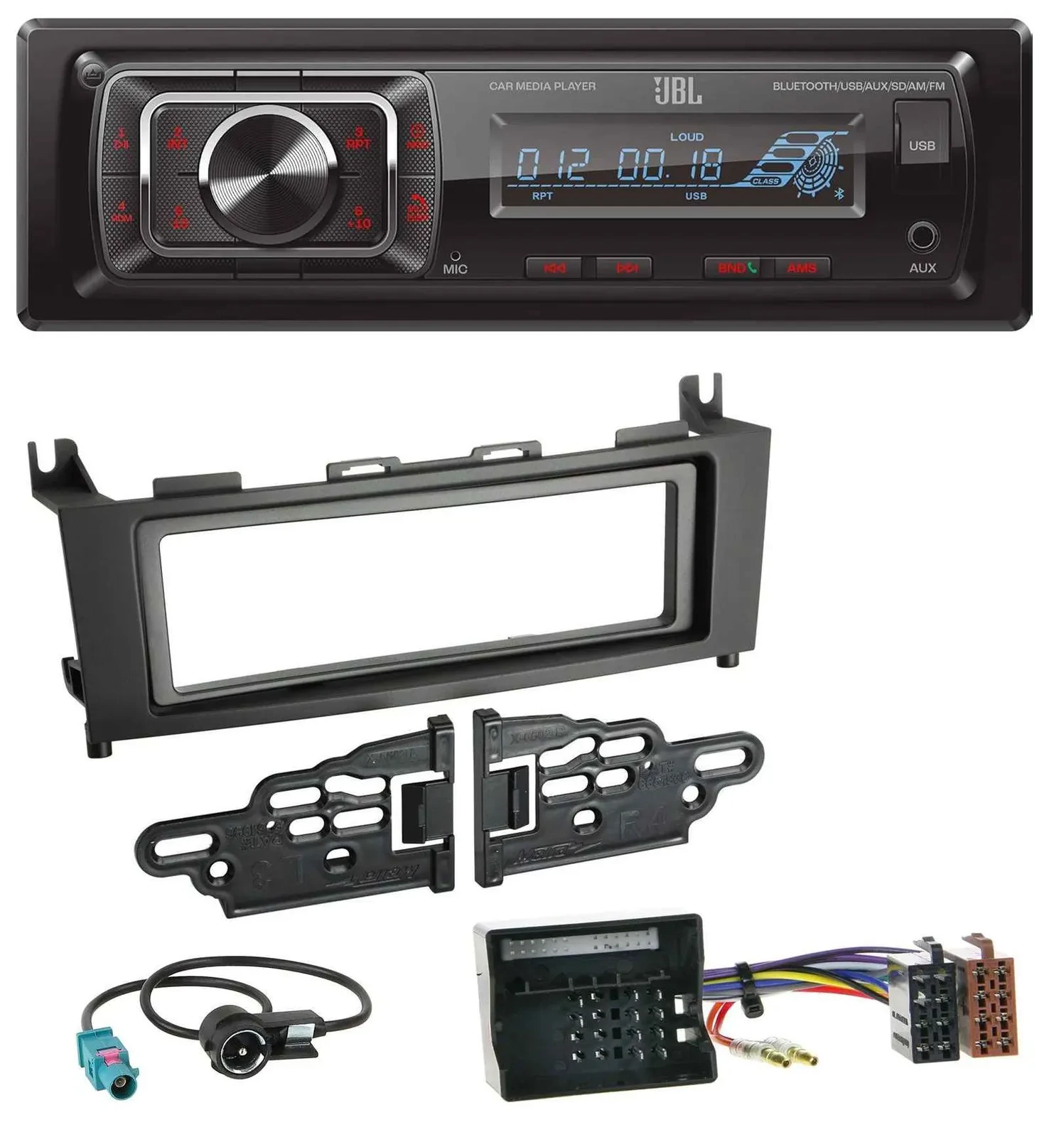 Автомагнитола для Mercedes GLK (2008–2012) JBL SD/AUX/USB/Bluetooth, MP3