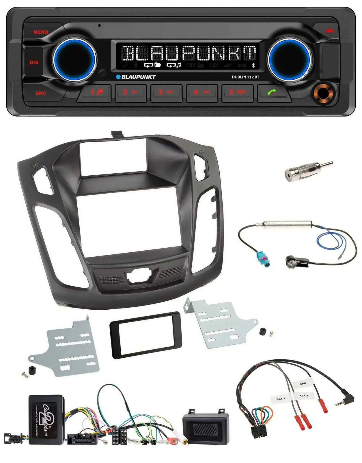 Blaupunkt MP3 Bluetooth USB Lenkrad Autoradio für Ford Focus DYB 2011-2014
