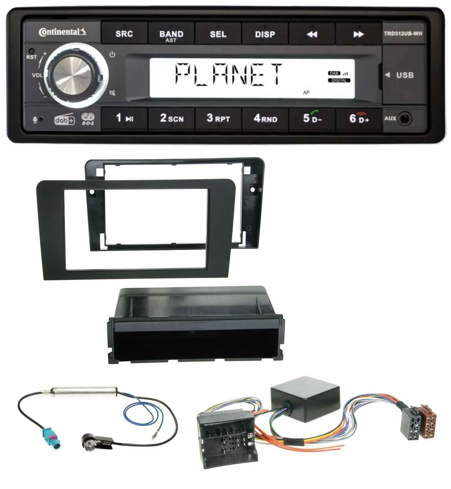 Continental USB 1DIN AUX DAB MP3 Autoradio für Audi A3 8P 06-12 Symphony Infinit