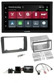 Blaupunkt DAB Bluetooth USB Lenkrad 2DIN Autoradio für Fiat Idea 2006-2012 grau