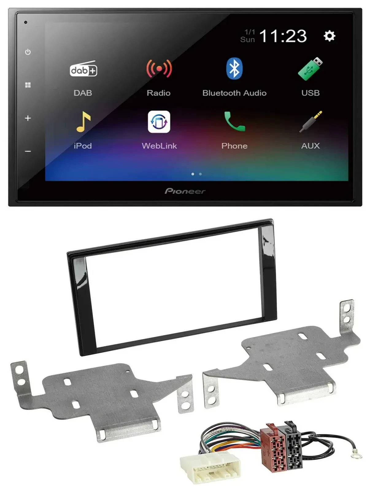 Автомагнитола для Nissan Juke (с 2014) Pioneer 2 DIN, USB, Bluetooth, DAB, MP3