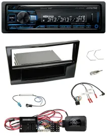 Alpine USB Bluetooth DAB Lenkrad Autoradio für Opel Corsa D Klavierlack 09-14