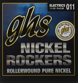 Струны для электрогитары GHS Strings R+EJM Nickel Rockers 11-52