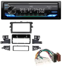 JVC Bluetooth DAB USB MP3 Autoradio für Toyota Corolla 2009-2012 silber