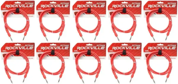 Коммутационный кабель Rockville RCTR106R Red 1.8 м (10 штук)