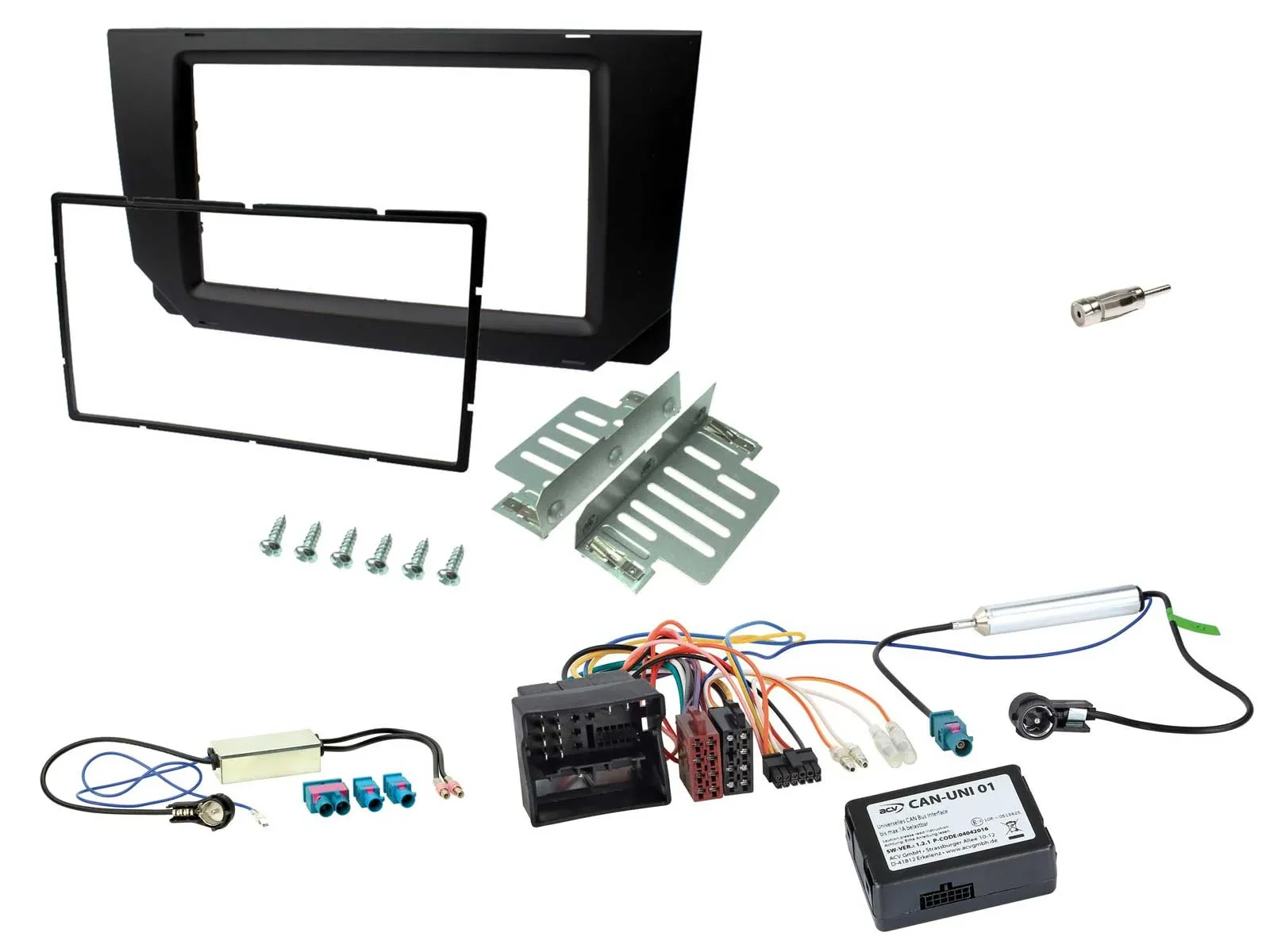 Radioeinbauset CAN-Bus Doppel DIN Autoradio für Seat Ibiza 2017-2021 schwarz