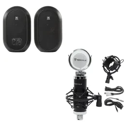 Pair JBL 104 Powered Studio Monitors w/Bluetooth+Recording Microphone 104SET-BT