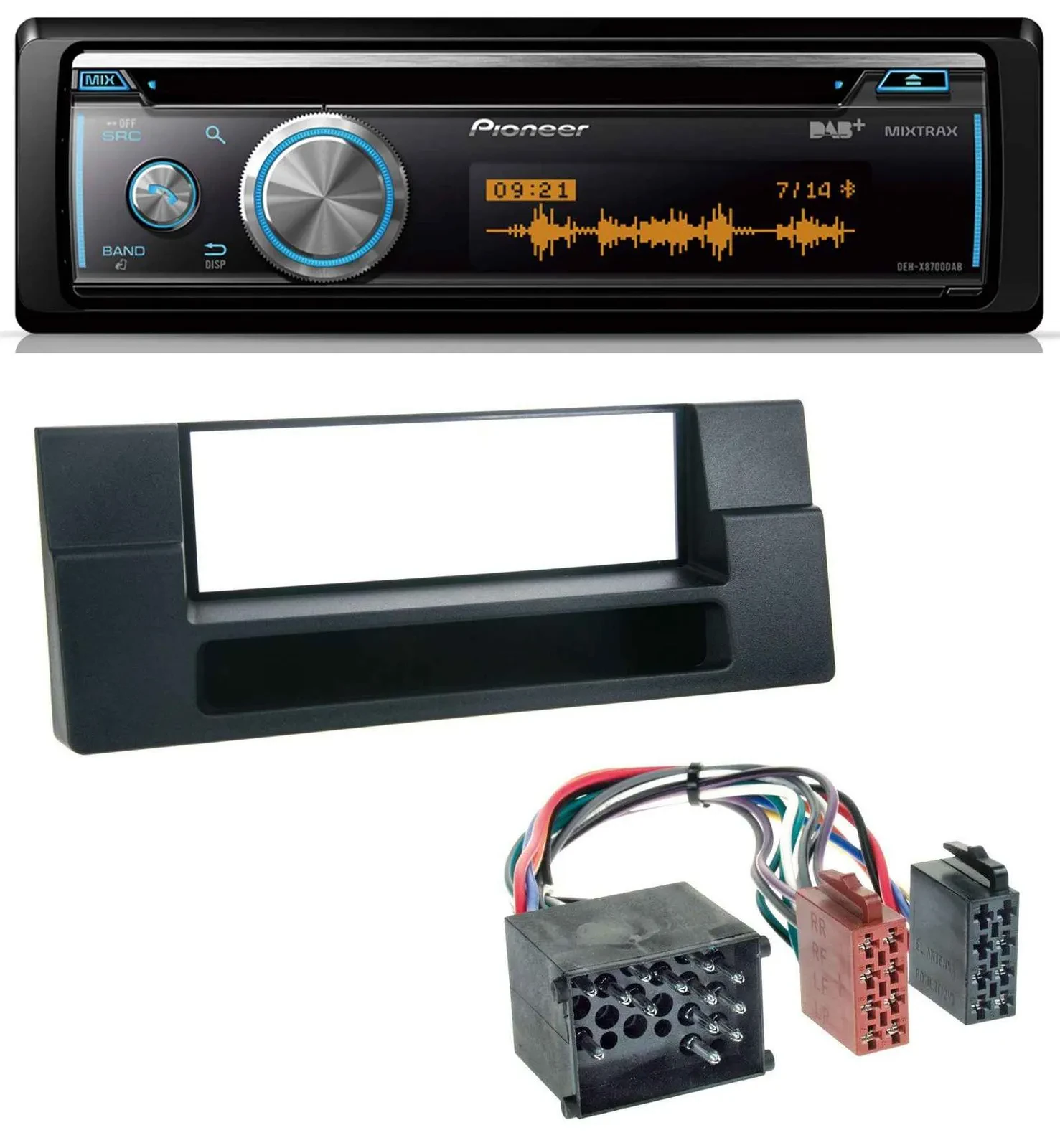 Автомагнитола для BMW X5 E53/E39 Pioneer MP3 DAB USB CD Bluetooth (Rundpin, с нишей)
