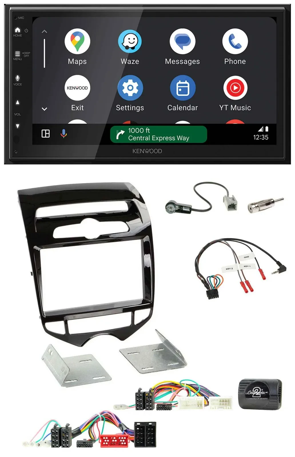 Kenwood DAB Bluetooth USB Lenkrad 2DIN Autoradio für Hyundai ix20 ab 10 autom. K