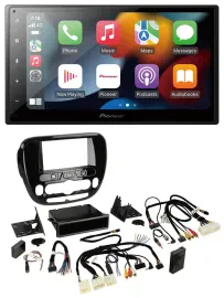 Pioneer DAB Bluetooth 2DIN USB Lenkrad Autoradio für Kia Soul ab 2014 Klima