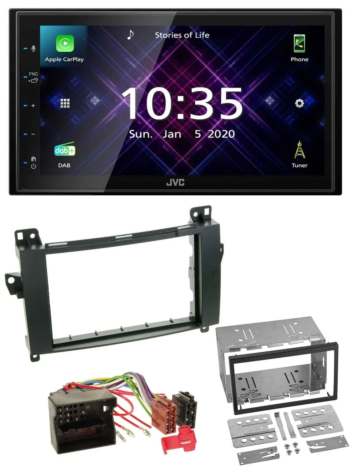 JVC DAB 2DIN MP3 Bluetooth USB Autoradio für Mercedes A-Klasse W169 C169