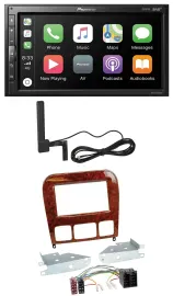 Pioneer USB 2DIN Bluetooth DAB MP3 Autoradio für Mercedes S-Klasse 98-05 Holzopt