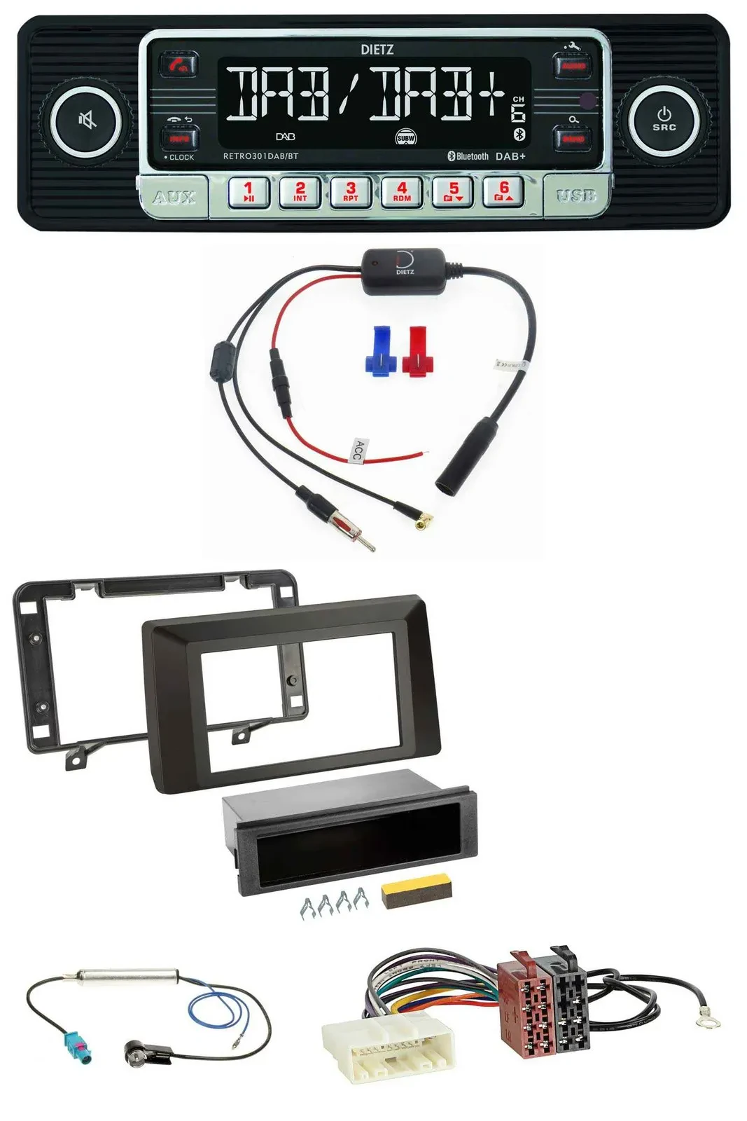 Dietz MP3 DAB Bluetooth USB Autoradio für Dacia Duster (ab 2021)
