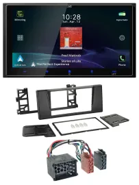 JVC USB Bluetooth 2DIN DAB MP3 Autoradio für BMW 5er (E39) X5 Rundpin