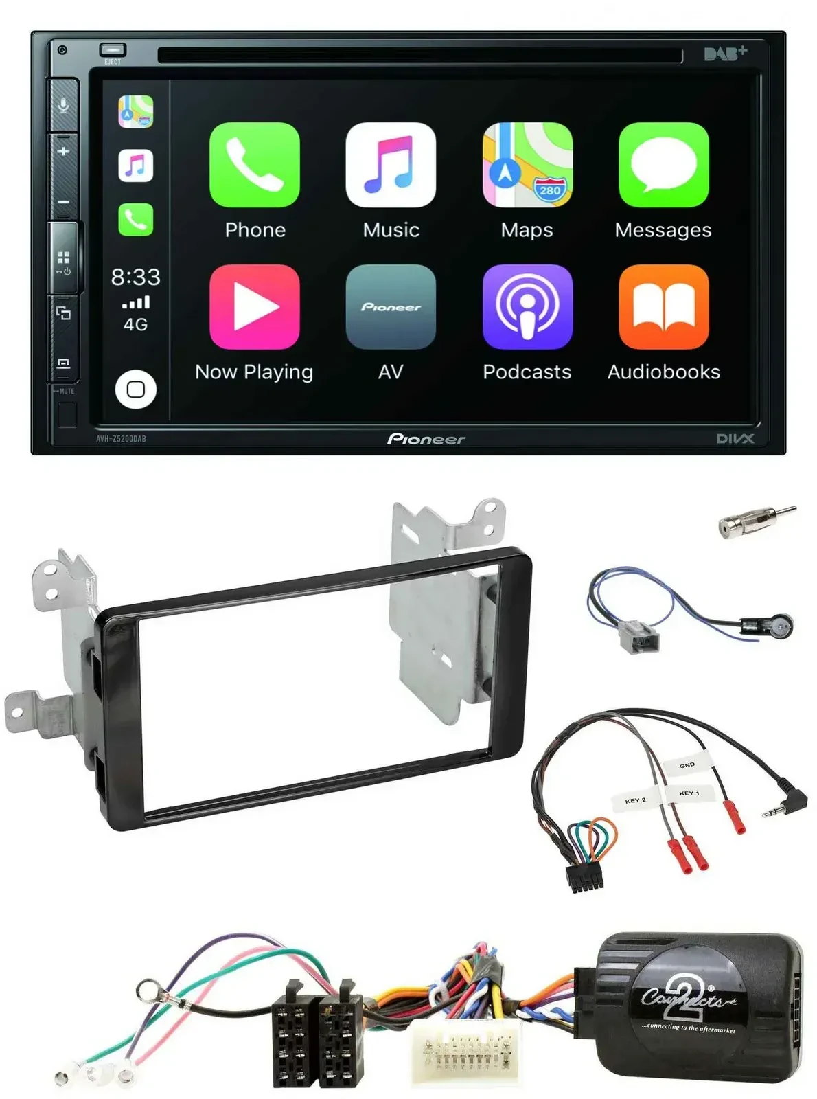 Автомагнитола Pioneer 2DIN DVD, DAB, Bluetooth, USB для Mitsubishi Outlander с 2012