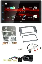 Автомагнитола JVC 2 DIN USB Bluetooth DAB для Toyota Auris 2007–2011 антрацит