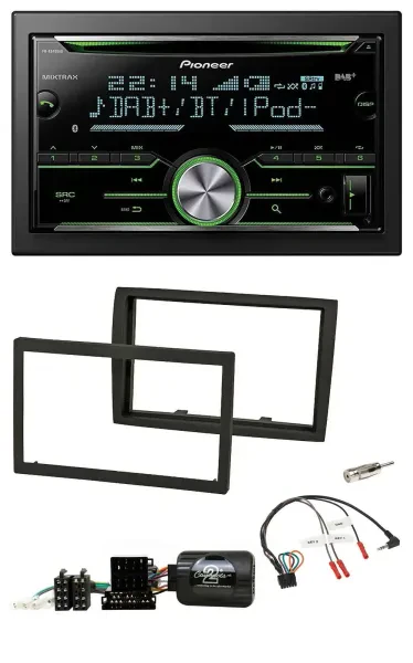 Pioneer Bluetooth Lenkrad DAB 2DIN USB CD Autoradio für Fiat Ducato