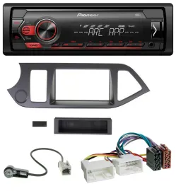 Pioneer DAB 1DIN MP3 AUX USB Autoradio für Kia Picanto ab 2011 ohne Start-Stop
