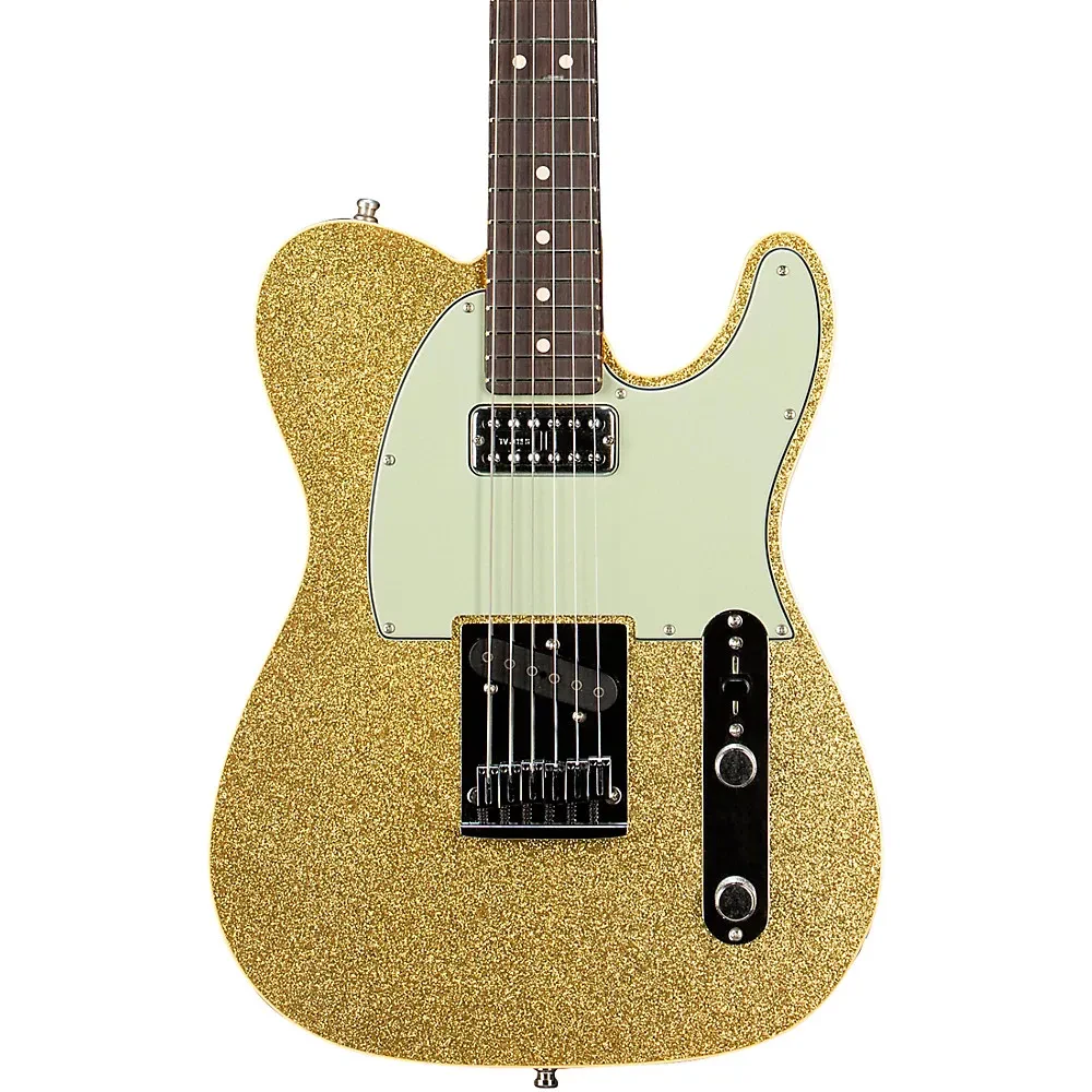 Fender CS Dual Stack HS Telecaster Deluxe CC LE Guitar Gold Sparkle Top