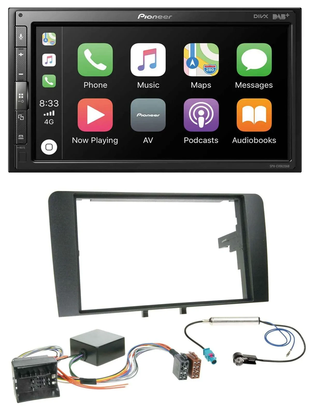 Pioneer USB MP3 DAB 2DIN Bluetooth Autoradio für Audi A3 06-12 8P Infinity Aktiv