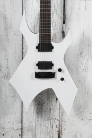 BC Rich Warlock Prophecy Electric Guitar with Quad Bridge Matte White Finish