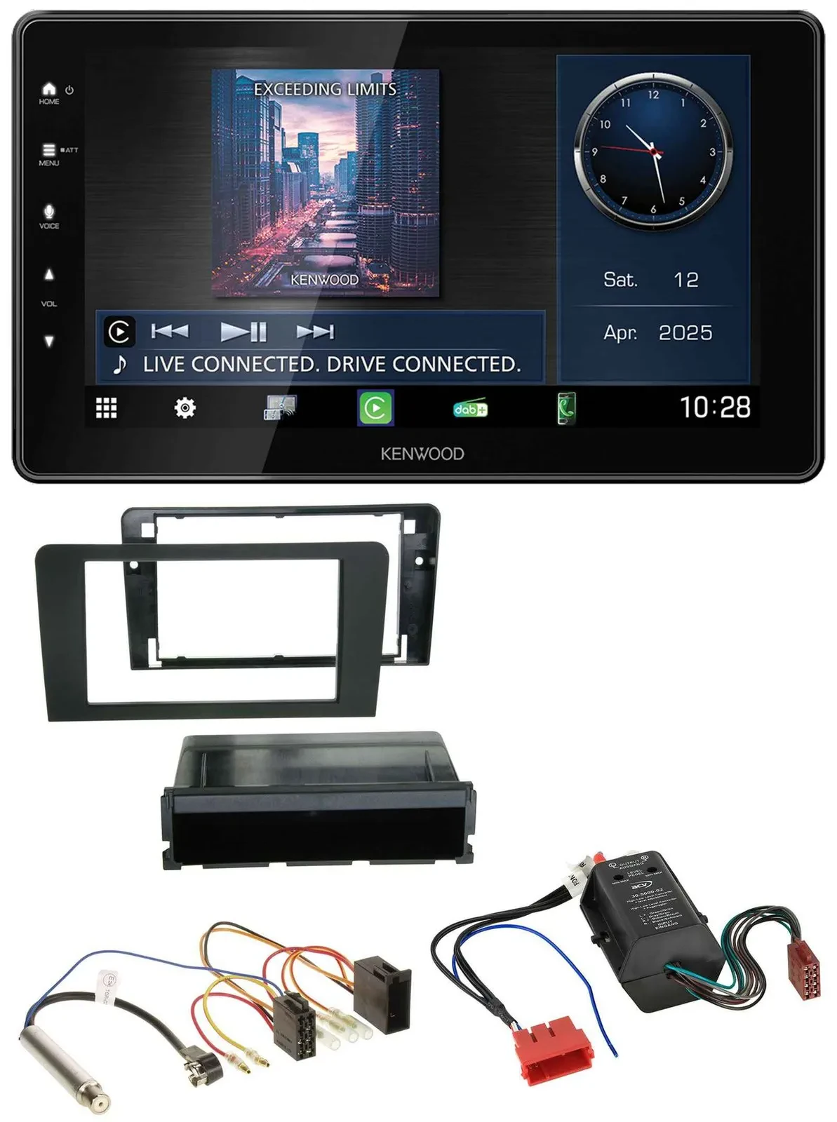 Kenwood MP3 Bluetooth USB DAB Autoradio für Audi A3 8P 03-06 Symphony Bose Aktiv