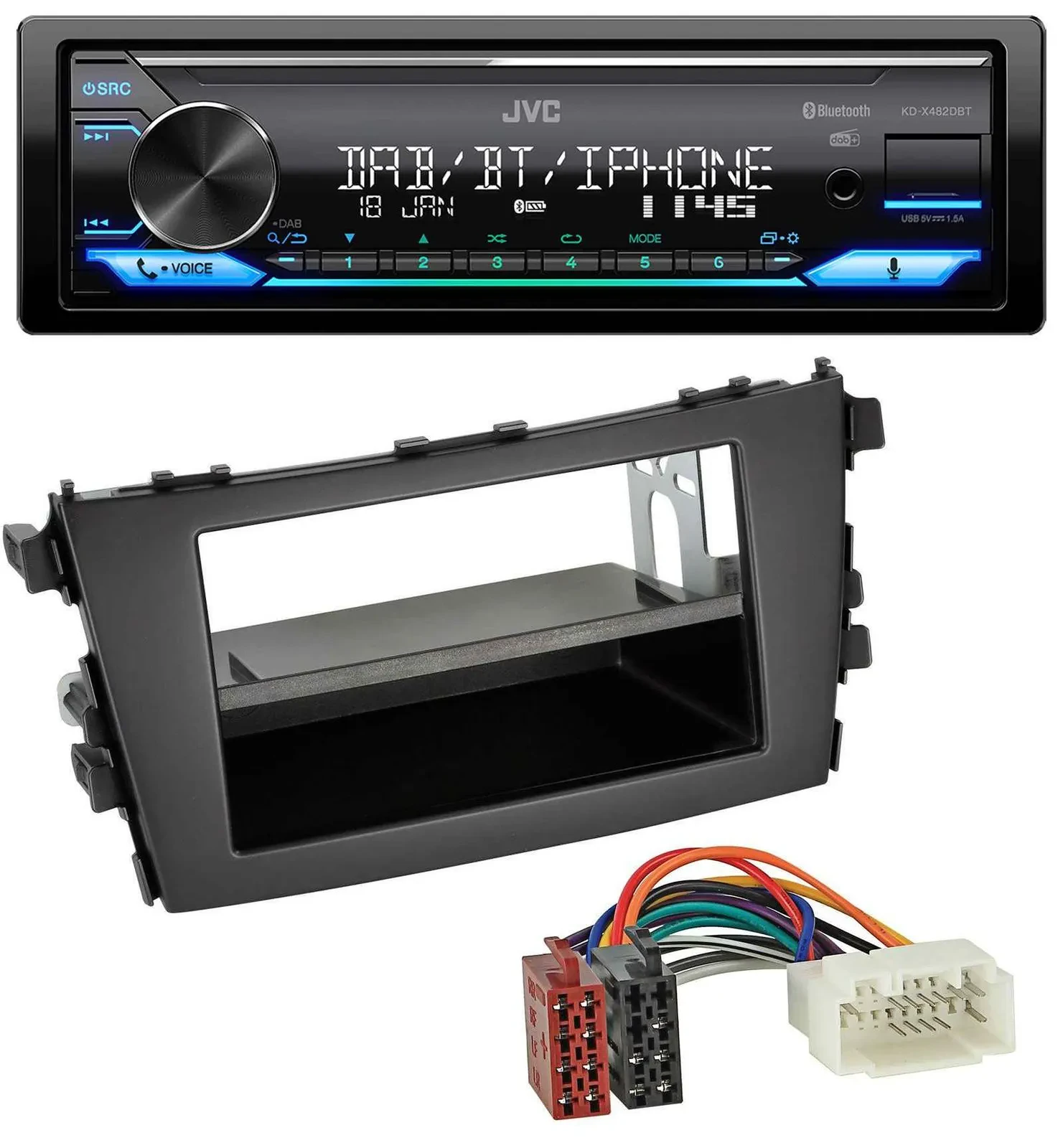 JVC Bluetooth DAB USB MP3 Autoradio für Suzuki Celerio (LF, ab 2014)