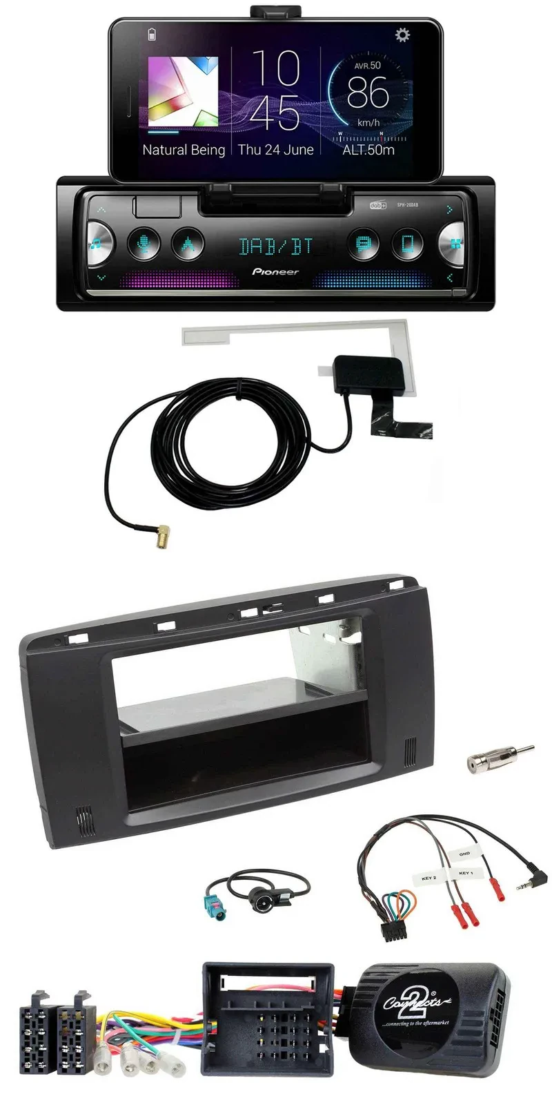 Pioneer DAB Bluetooth Lenkrad USB Autoradio für Mercedes R-Klasse W251 2006-2012