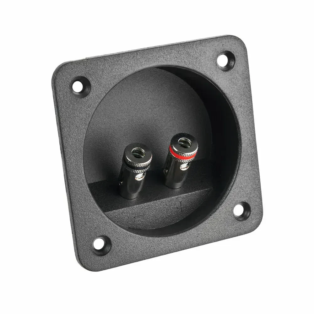 Клеммная панель для акустики NVX NBTERM2 квадратная, пружинные зажимы, хромированные контакты