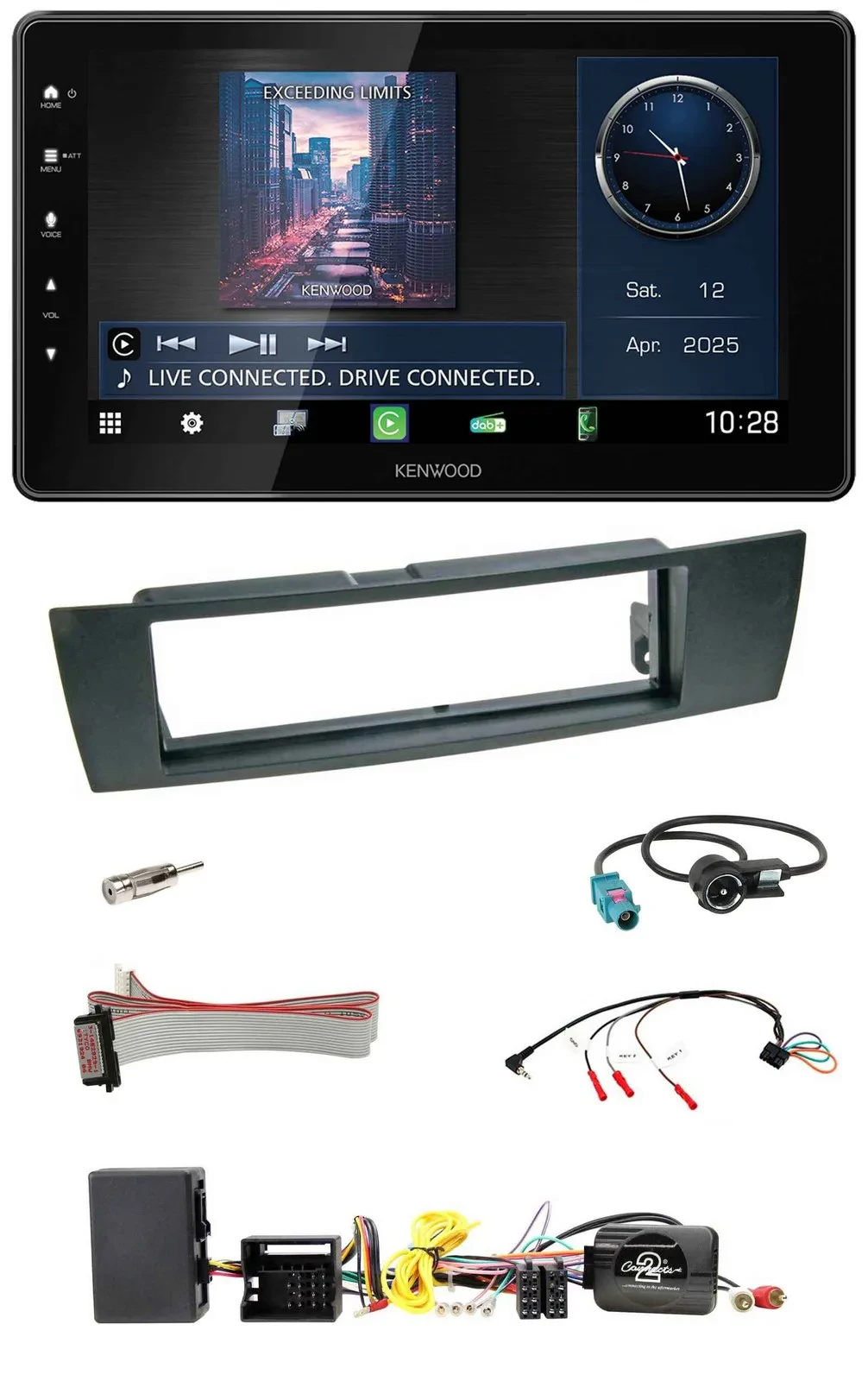 Kenwood Lenkrad Bluetooth USB DAB Autoradio für BMW 1er E87 2004-2013 Aktiv