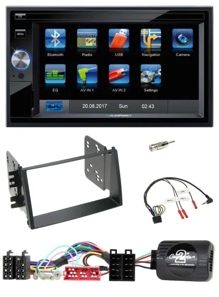 Blaupunkt 2DIN Bluetooth TMC USB Lenkrad SD Navigation für Kia Soul 2009-2011