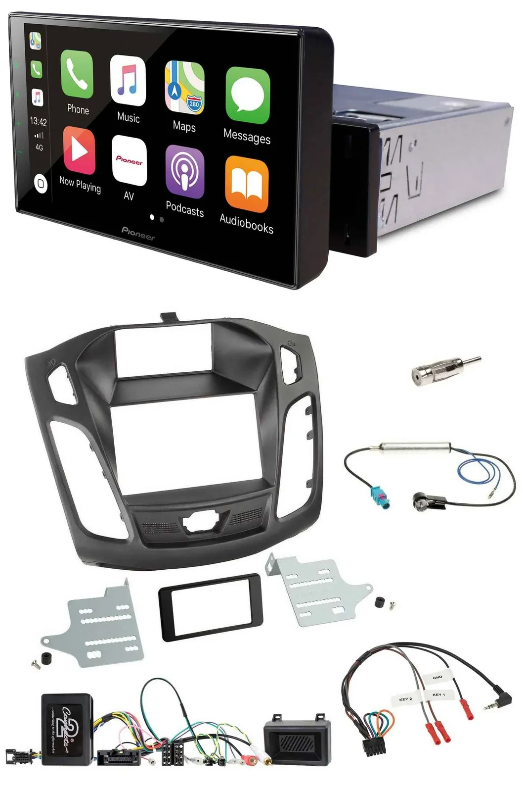 Pioneer Bluetooth Lenkrad DAB USB Autoradio für Ford Focus DYB 2011-2014