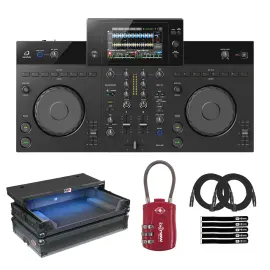 AlphaTheta XDJ-AN 2-Channel DJ System & Black Case with Shelf Package