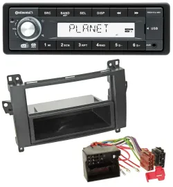 Continental MP3 AUX USB DAB 1DIN Autoradio für Mercedes B-Klasse (T245, 05-11)