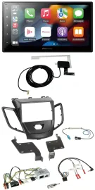 Pioneer Lenkrad USB Bluetooth DAB 2DIN Autoradio für Ford Fiesta 10-17 schwarz