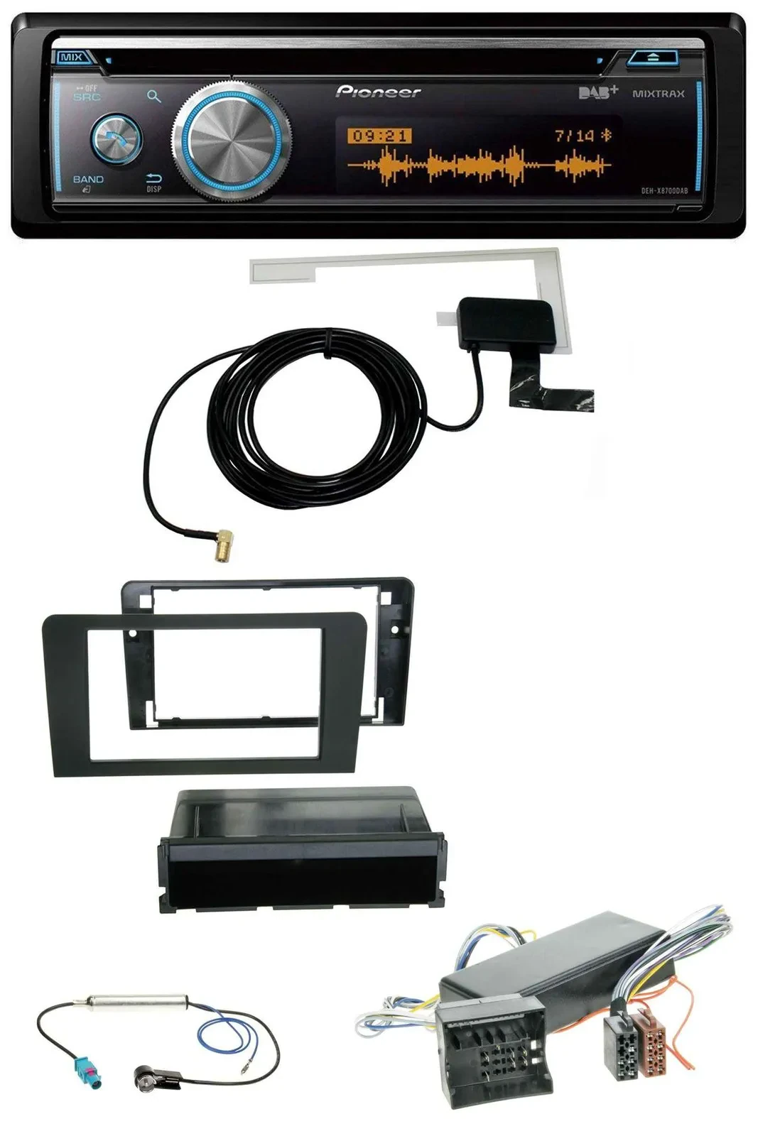 Pioneer Bluetooth DAB MP3 USB CD Autoradio für Audi A3 06-12 8P Symphony Bose Ak